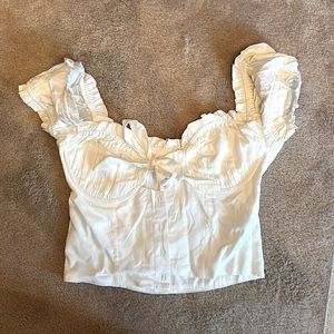 Princess Polly Eloise top, white, size 6